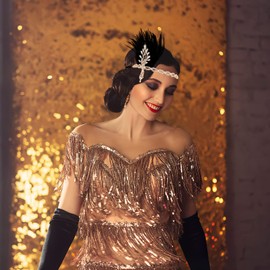 FRCOLOR Feather Headband Rhinestone Flapper Headdress 20s Style Flapper Hair Band Great Women's Fancy Dress Costume Accessories