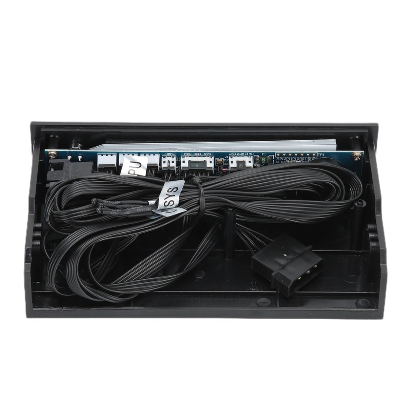 Computer 3‑Fan Speed Controller CPU/HDD/SYS Temperature Control LCD Front Panel