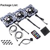 Miheal Addressable RGB LED 120mm Case Fan with Controller for