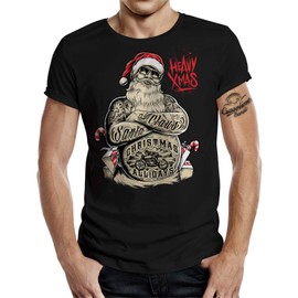 Biker Racer Screwdriver Christmas T-Shirt - Heavy Xmas as a Gift for Men, black
