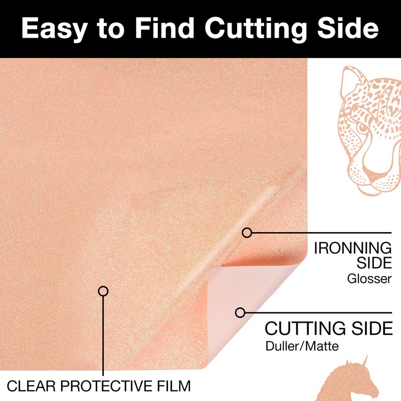 TORC Blush Glitter HTV Heat Transfer Vinyl 2 Rolls Iron