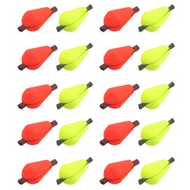 Create idea Pack of 20 Float Foam Flies Fishing Float Strike Display Water Drops Bobber Indicators Accessories Fluorescent Yellow and Orange Red