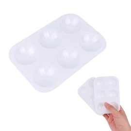 LNAUJS 1 Pack Paint Tray Palette, White, 6 Well Rectangular Plastic Palette for Oil, Watercolor Paint
