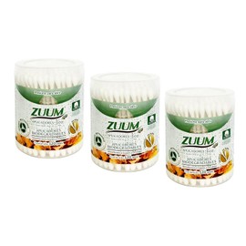 Zuum Aplicadores de algodón | 360 aplicadores | Limpieza exterior del oído, correción de maquillaje, limpieza de accesorios | Práctico para viajar | 100% Algodón | Hisopos de algodón (Pack de 3)