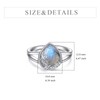 POPLYKE Labradorite Filigree Band Ring Sterling Silver Gemstone Stones Jewelry