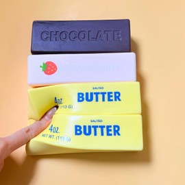 4 Pack Butter Squishy Toy, Super Soft Butter Shape Slow Rising Squishy Bulk
