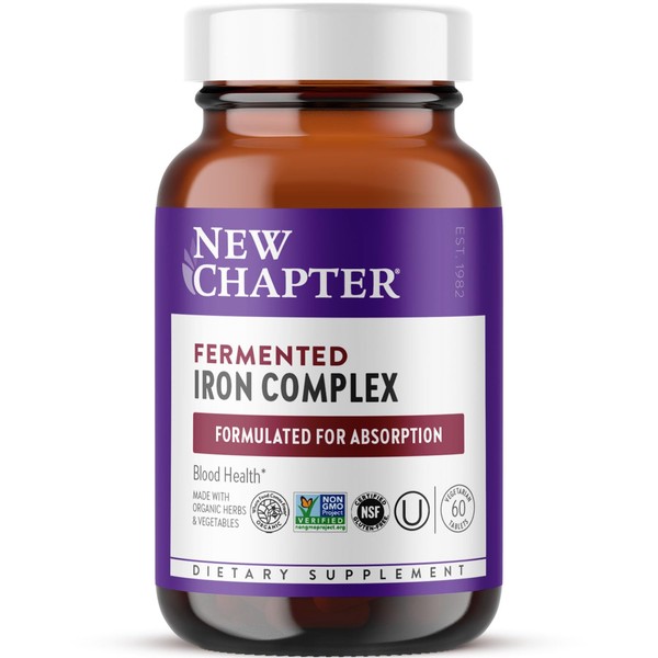 New Chapter Iron Supplement, Whole-Food Fermented Iron Complex Made with