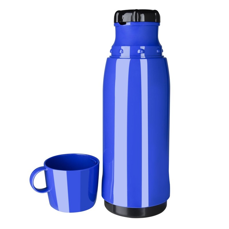 Emsa 502445 Isolierflasche, Mobil genießen, 0.75 L, Schraubverschluss, Blau, Rocket