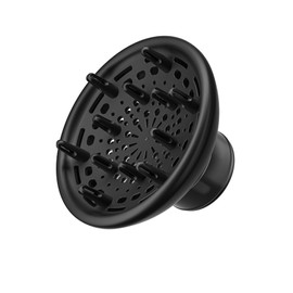 Hair Dryer Diffuser, Diffuser Attachment for Curly Hair, Universal Diffuser for 1.6-2.1" Hair Blow Dryer Long Thick Curly Wavy Hair, for Women Beauty and Personal Care (Black)