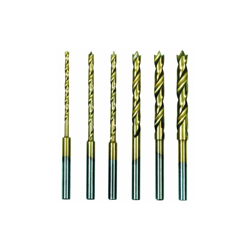 Proxxon 28876 HSS Twist Drill Set Titanium Nitride Coated with