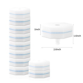 LYASILYHS 10PCS Toilet Wand Refills - Disposable Replacement Heads for Most Toilet Brushes | Hygienic Cleaning Pads | No-Scratch, Quick-Dry & Easy-to-Use (Sponge Cleaning Head)