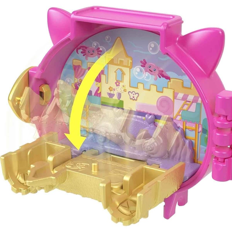 Polly Pocket Cuddly Toys Compact Play Set GYV99 Axolotl Hxx22