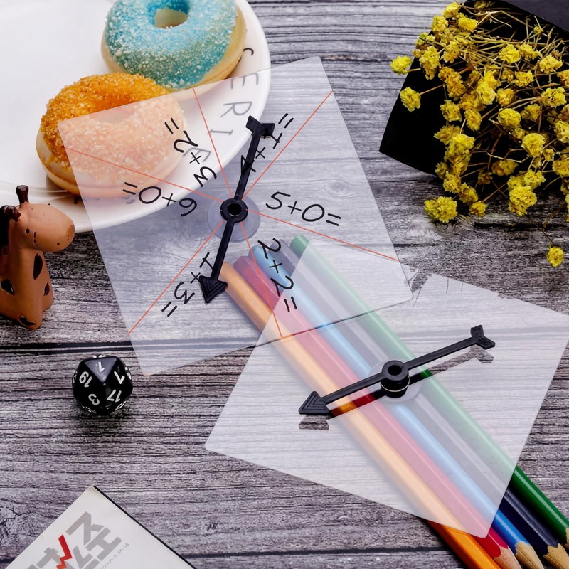 Gejoy Transparent Spinners Bulk for Classroom Clear Spinners Dry Erase