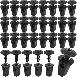 Tapping Screws Set, 30 Pieces Car Mudguard M5 x 16 mm Self-Tapping Screws 30 Pieces Extension Nut Mounting Clips for N90974701