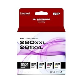 Compatible Ink Cartridge Replacement for Canon PGI-280XXL CLI-281XXL, 5 Pack