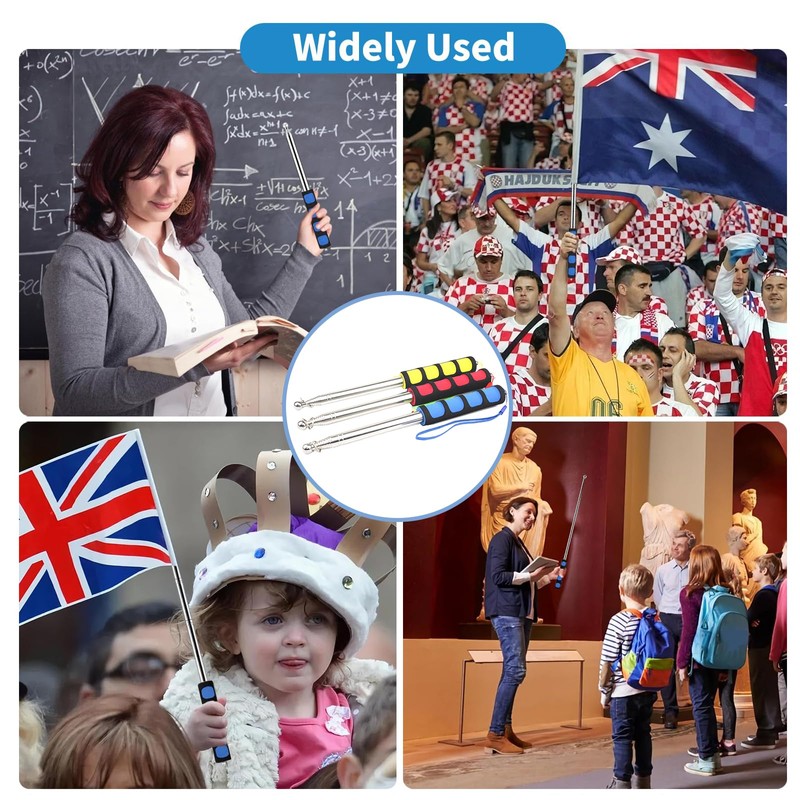 Telescopic Flag Pole, Handheld Telescopic Pole, Extendable Flag Pole Telescopic