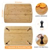 Bamboo Stovetop Cover Cutting Board with Legs and Juice Grooves,