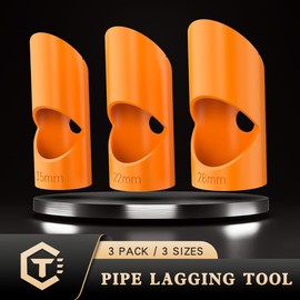 Pipe Lagging Insulation Foam Cutter Tool, 15mm & 22mm & 28mm Set, for 45-Degree Angles and Copper Pipe Insulation (Non-3D Printing)