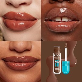 NYX Professional Makeup, Lip Iv Gloss Sérum Hidratante - Tono Splash and Spice (Café)