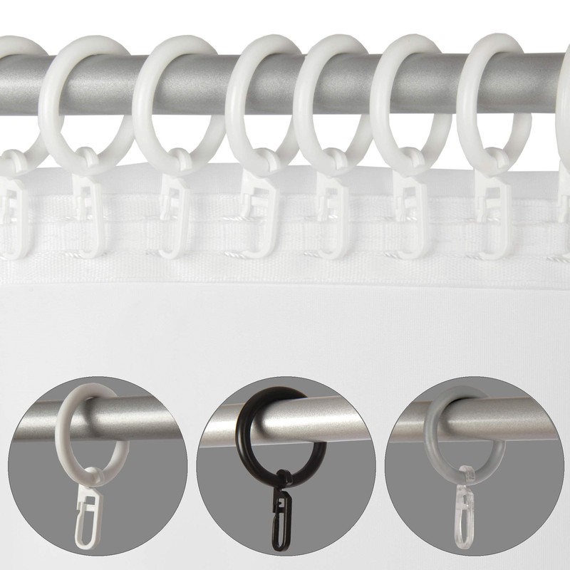 Bestlivings Curtain Rings (Diameter 40 mm) with Folding Hooks in