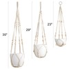 Mkono 3 Pack Macrame Plant Hangers Indoor Different Size Hanging