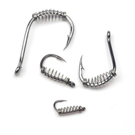 KTGCOZS Pack of 30 Fishing Hooks Baiting Dough Stainless Barded Fish Spring Tackle 6-14 Size (10# 30pcs)