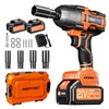 Cordless Impact Wrench, 900Ft-lbs (1200N.m) 1/2" Brushless Impact Gun, 21V