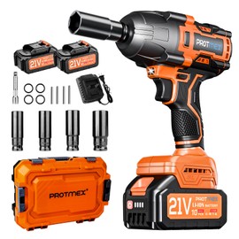 Cordless Impact Wrench, 900Ft-lbs (1200N.m) 1/2" Brushless Impact Gun, 21V High Torque Power Impact Driver, 2x4.0Ah Batteries Electric Impact Motor Variable Speeds for Family Car/Pickup Truck/Mower