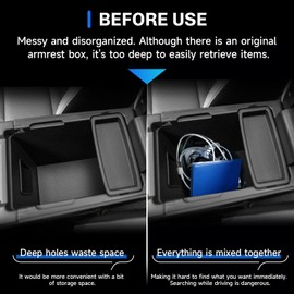 SXCY for 2024 2025 Honda Prologue Center Console Organizer 2024 2025 Prologue EV Center Console Tray 2024 2025 Prologue Accessories 2024 2025 Prologue Console Organizer ABS Console Storage