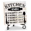 Rustic Wood Plaque with Stand - Kitchen Decor - Kitchen