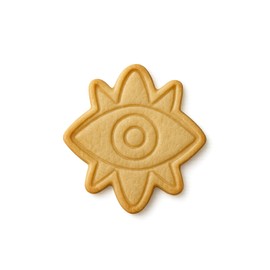 Mighty Gadget Evil Eye Cookie Cutter & Stamp - 4x3.2" Unique Charm for Spiritual Baking (Random Color)