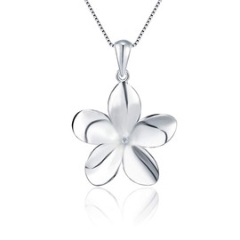LGSY Flower Bail Pendants for Pearl Jewely Making Sterling Silver, Design Pendant Fitting for Fashion Jewlery