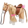 HollyHOME Palomino Horse Stuffed Animal Pretty Pony Plush Toy Pretend