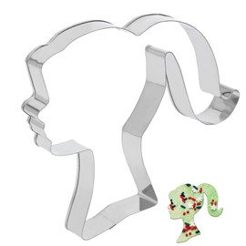 GIURKUU Doll Head Cookie Cutters Shapes, 1 Pc Copper Mold for Chocolate Fondant Crafts, Perfect Baking Accessories for DIY Cookies Fruits Vegetables