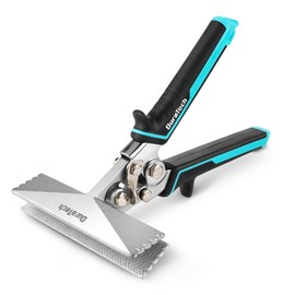 DURATECH 6 Inch Sheet Metal Bender, Hand Seamers Sheet Metal Tools with Ergonomic TPR Handle, Straight Jaw Metal Bending Pliers for Bending, Seaming and Flattening Metal