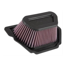 K&N Filtro de Aire de Motor Lavable YA-1015 para Yamaha MT-10/YZF R1/R1M/R1S 2015-2019, Negro