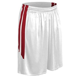 CHAMPRO Women's Dri Gear Muscle Basketball Shorts White, Scarlet