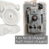 ARYEIELLSOW Thermostat Knob Fit with White Single or Double Pole