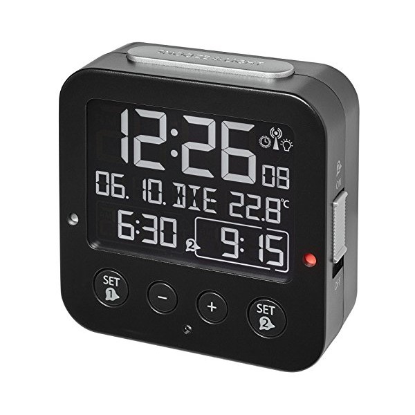TFA Dostmann 60.2531 Bingo Electronic Alarm Clock with negative display,