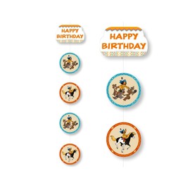 Yakari DH-Konzept Ceiling Decoration Children's Party and Children's Birthday Party // Indian Boy Sioux Little Thunder Blankets Decoration Party Set