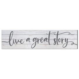"Kindred Hearts Shiplap Sign, Live A Story, 40"" x 10"", Multi" (44026)