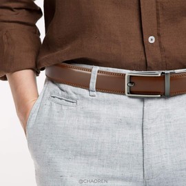 CHAOREN Ratchet Belt - Mens Dress Belt 1 3/8" Comfort Click - Micro Adjustable Fit Everywhere