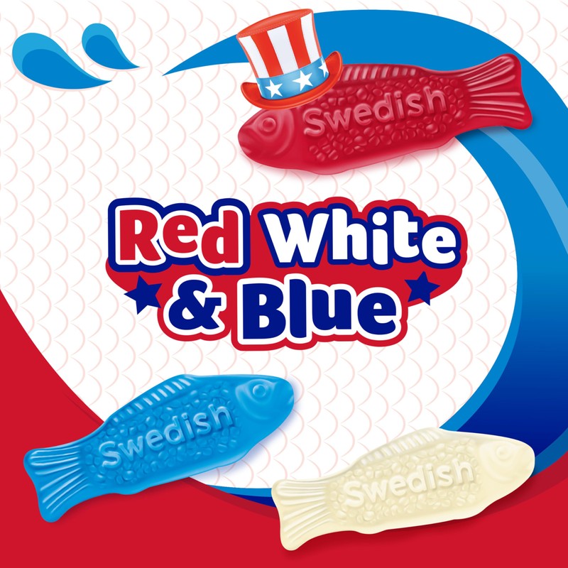 SWEDISH FISH Mini Red, White & Blue Soft & Chewy