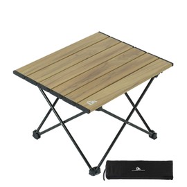 iClimb Ultralight Compact Camping Folding Table with Carry Bag (Nature- S)