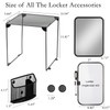 Svartur Black Locker Organizer Kit with Shelf, Shelf, Mirror, Pen