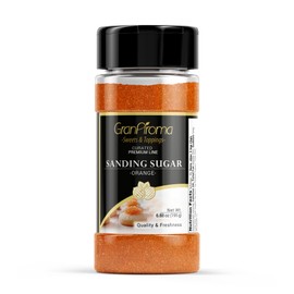 GranAroma Orange Sanding Sugar, Decorative, Cookies & Sweets (6.8 Ounce)