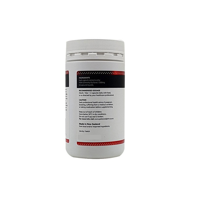 Peter & John MSM Dietary Sulfur 1300mg 120 Capsules /