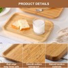 Holztablett Rechteckig, 25×14×2cm Tablett Holz, Dekotablett Holz, Bamboo Rectangular Tray,