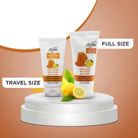 Reshma Beauty Travel Size Honey & Lemon Face Wash for All Skin Types Cleanser for Dull Skin, 2.54 fl oz, Pack of 1
