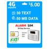 Jolt Mobile $5 AT&T 4G LTE Alarm SIM Card for